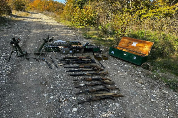 Ağdamda tərk edilmiş mövqelərdən silah-sursat tapılıb